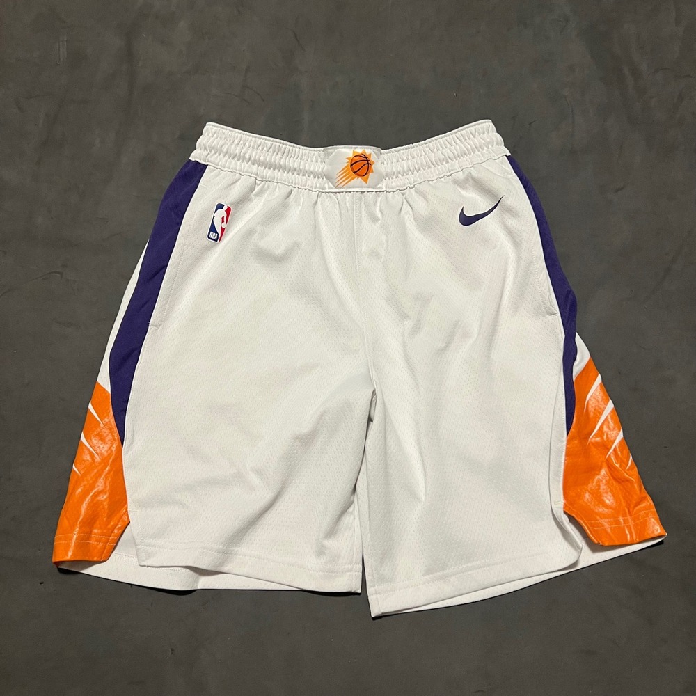 Nike Phoenix Suns Authentic Basketball Shorts Mens 34 Medium White Dri-Fit NBA